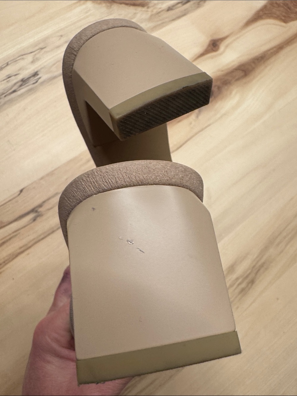 Vivaia Square-Toe Block Heel Sandals (Jade Pro) Almond Color 37 US 6.5 - Picture 5 of 7